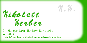 nikolett werber business card